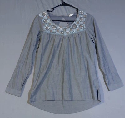 Camisa Mountain Khakis Mujer Pequeña Blusa Cosida en Cruz Cottagecore Granja  Foto 1 de 4