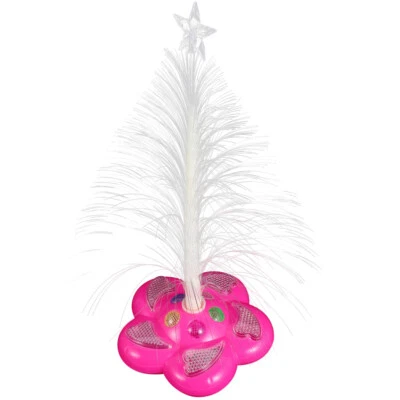 Decoraciones Luz Fibra Óptica Navidad Mesa Árbol Mini Figuras Lámpara Adornos Foto 1 de 4