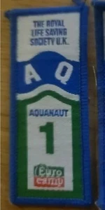 The Royal Life Saving Society UA Swimming Woven Cloth Patch COLLECTOR AQUANAUT 1 - Picture 1 of 2