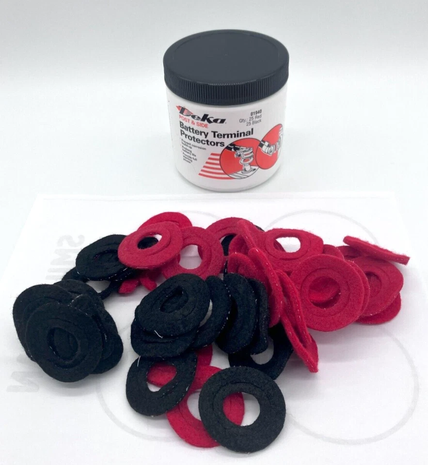 50 Pack Top/Side Post Battery Terminal Protectors 25 Red & 25 Black - Image 1 of 1