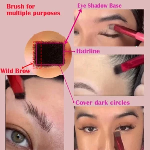 Augenbrauenpinsel Multifunktion Augenbrauen Concealer Winkelpinsel Quadrat Brauen Makeup - Bild 1 von 11