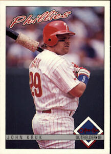 1993 O-Pee-Chee Philadelphia Phillies Baseball Card #216 John Kruk