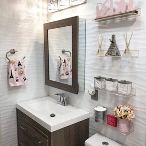 Floating Shelves Acrylic Modern Display Rack Transparent Wall Decor Shelf - Picture 1 of 12