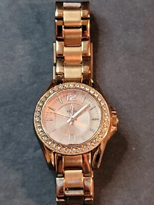 Fossil 手表 16 毫米 5 ATM 金色表盘 金色表带 ES-2889 不锈钢原样 — 第 1/4 张图片