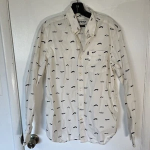 Barbour US Small (UK M) Tailored Fit Button Down Shirt Carp Fishing Long Sleeve - Picture 1 of 9