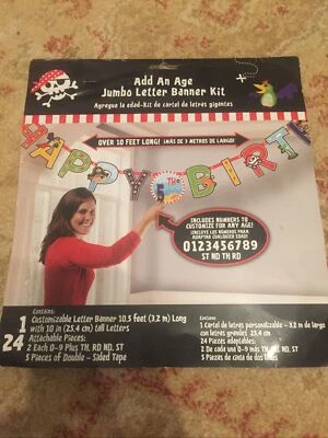 Little Pirate Caribbean Buccaneer Kids Birthday Party Decoration Letter Banner - Image 1 of 4