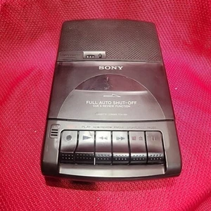 SONY CASSETTE PLAYER parts only!!! TCM 929 tape recorder vintage black 80's deco - Picture 1 of 23