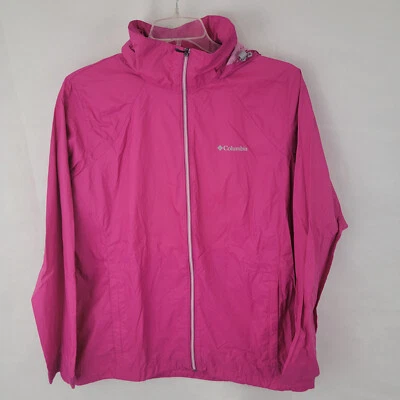Chaqueta COLUMBIA Mujer Talla 1X Switchback III Cremallera Completa ROSA Con Capucha Lluvia Senderismo Foto 1 de 4