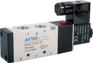 Electroválvula neumática de aire 2 posiciones 5 vías 1/4" 4V310-08-C-AC110V- Airtac - Imagen 1 de 1
