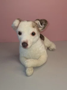 Cuddle Clones Jack Russell Terrier Dog Plush Realistic Puppy White Brown - Picture 1 of 16
