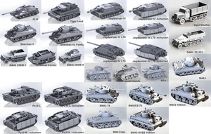 10 Pc 1/100 15mm Any Vehicle Combo  Flames of War Team Yankee - Picture 1 of 24