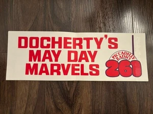 Vintage Manchester United 1977 FA Cup Final Banner 12” x 4” Piccadilly Radio 261 - Picture 1 of 2