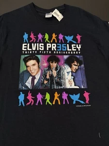 Elvis 35th Anniversary size LARGE  Black t-shirt NWT - Picture 1 of 4