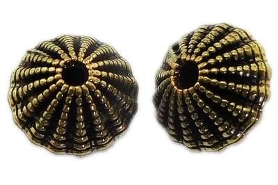 18 PIEZAS 11X8MM RONDELLE ESPACIADOR CUENTAS CORRUGADAS LATÓN ANTIGUO 852 UFL-522 Foto 1 de 3