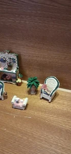 Avon Victorion Miniatures Furniture Lot Of 19 Pieces Chairs Couch Clock Shelf - Picture 1 of 16