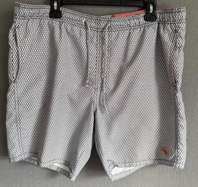 Ted Baker London Swim Trunks Men 4 Multicolor Geometric Print Elastic Drawstring - Image 1 of 4