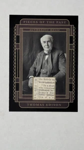 Tarjeta reliquia documento Thomas Edison 2025 piezas del pasado #SR-TE - Imagen 1 de 3