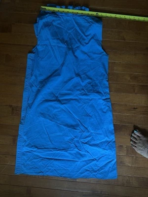 Vestido Elie Tahari Azul Sin Mangas Volantes Cuello Talla M Excelente Estado Forrado Foto 1 de 4