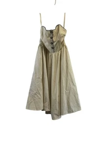 Gepunktetes Midikleid mit geknöpftem Mieder & verstellbaren Spaghettiträgern von Mädchen - Bild 1 von 4