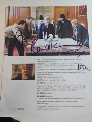 SIGNED ANNETTE BADLAND DR WHO BOOM TOWN SCRIPT BOOK PAGE CHARITY AUCTION BLON - Image 1 of 4