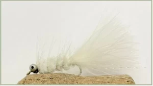 Barbless White Dog Nobbler trout flies, Lure Flies size 10 - Picture 1 of 1