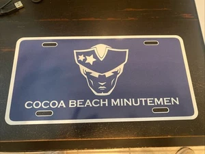 Vintage Minuteman Aluminum Vanity License Plate Cocoa Beach, Florida - Picture 1 of 3