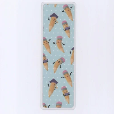 2.5x7.75 Inch Happy Pencils Bookmark For Books, Back To School Art, Waterproof - Image 1 of 4