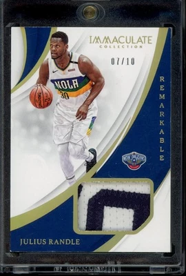 2018 Panini Immaculate RM-JRD JULIUS RANDLE Gold Game Worn Patch #/10 - Image 1 of 2