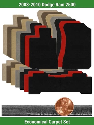 Juego de alfombrillas Velourtex personalizadas para Dodge Ram 2500 2003-2010 (3 piezas) #JFU Foto 1 de 4