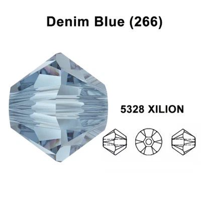 施华洛世奇 5328 XILION 水晶双椎珠首饰制作 *U 选择尺寸和颜色 — 第 1/4 张图片