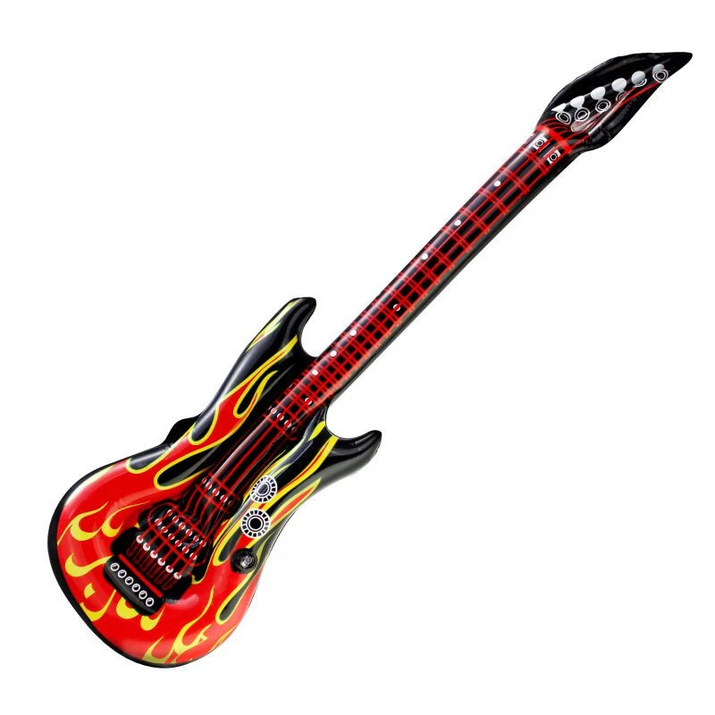 9-teiliges Luftgitarren-Set – Aufblasbar, 92 Cm, 9 Farben, Für Party & Deko