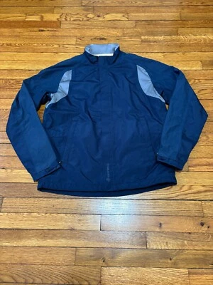 Sunice Mens Typhoon Windbreaker Rain Jacket Sz Medium Navy Blue Full Zip Golf - Image 1 of 4