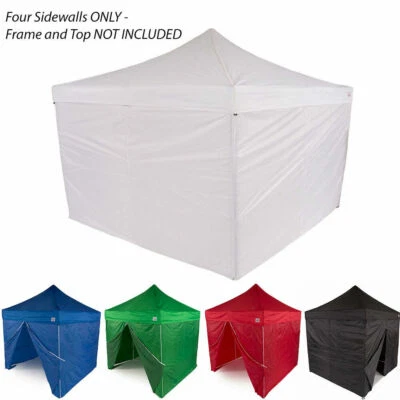 IMPACT CANOPY 10x10 EZ Pop Up Canopy Tent Sidewalls Kit 4 WALLS ONLY Gazebo Beach Shade Walls