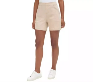 Nautica Jeans Women's Stretch Pull-On Chino Tan High Rise Shorts XXL Khaki NEW - Picture 1 of 7