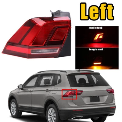 1 Pcs Rear Outer Tail Light Brake Lamp Left For Volkswagen VW Tiguan 2017-2021 - image 1 of 4