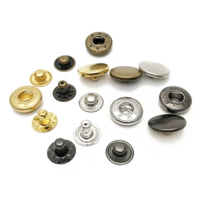 Solid Brass Press Fasteners 8-15mm Spring Stud Button Snap Craft Clothe Bag DIY - Picture 1 of 9