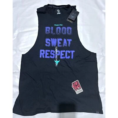 Camiseta sin mangas Under Armour para hombre grande Project Rock Blood Sweat Respect 2024 Foto 1 de 4