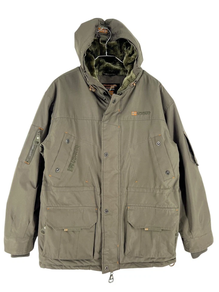 Geographical Norway Hooded Parka Jacket Coat Men's SIZE S - Image 1 of 4