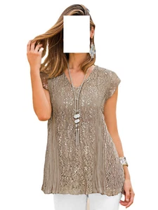 Togethe Spitzen Bluse taupe Gr. 40, Gr. 42 Gr. 44, 46, 48 0119920470 - Picture 1 of 5