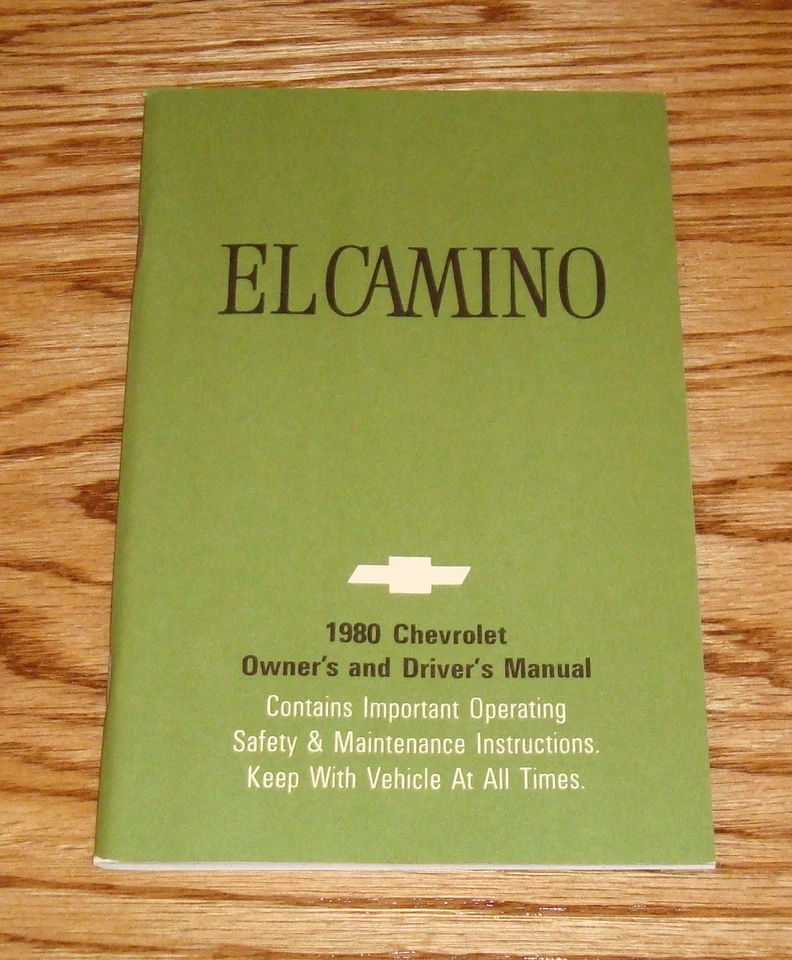 1980 Chevrolet El Camino владельцы операторы руководство 80 Chevy - Изображение 1 из 1