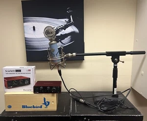 Blue Bluebird SLCondenser Microphone W Stand & FOCUSRITE SCARLETT Interface - Picture 1 of 2