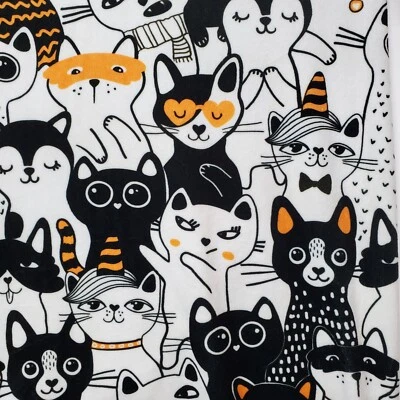 Pelúcia Myriad of Party Cats feminina tamanho 5XL rosa esmeril preta, laranja e branca nova sem etiquetas - Imagem 1 de 4