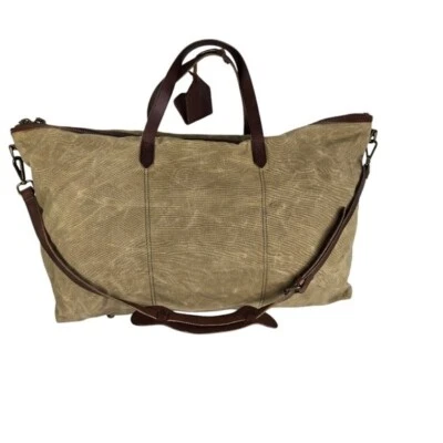 Madewell Transporte Fin de Semana Lona Cuero Grande Mensajero Bolso de Mano Foto 1 de 4