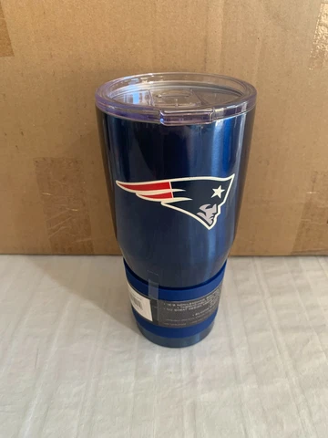 New England Patriots NFL 30oz Letterman Blue Tumbler Cup Mug Boelter Brands New Cover