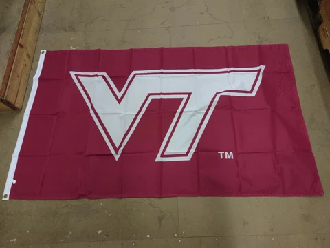 Officially Licensed Virginia Tech Hokies Team Logo 3' x 5' House Flag Red Cover