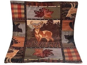 Bear Moose Stag Deer Rustic Lodge Cabin Hunting Throw Pillow Cover Man Cave - Picture 1 of 4