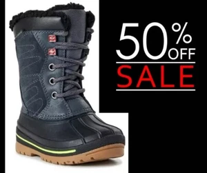 Swiss Tech Toddler Boys SIZE 7 Winter Boots COLOR BLACK NEW - Picture 1 of 9