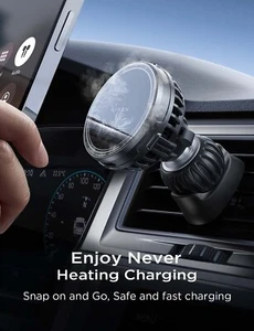 Magnetic Vent Phone Holder and Charger For iPhone 16, 15, 14, 13, 12, Pro/Max - Picture 1 of 7