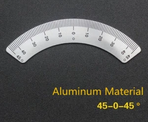 Milling Machine 45-0-45 Scale Ruler Sticking Aluminum Arc Scale Angle Ruler Part - Picture 1 of 2