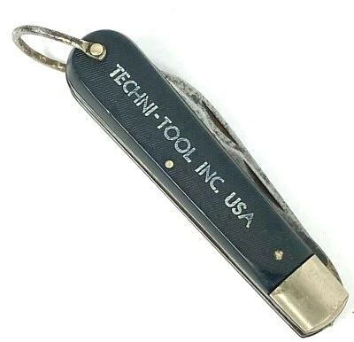 Navaja de Bolsillo Colonial Prov Electrician Techni Tools Inc con Paca 2 Hojas De Colección Foto 1 de 4